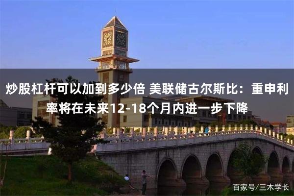 炒股杠杆可以加到多少倍 美联储古尔斯比：重申利率将在未来12-18个月内进一步下降