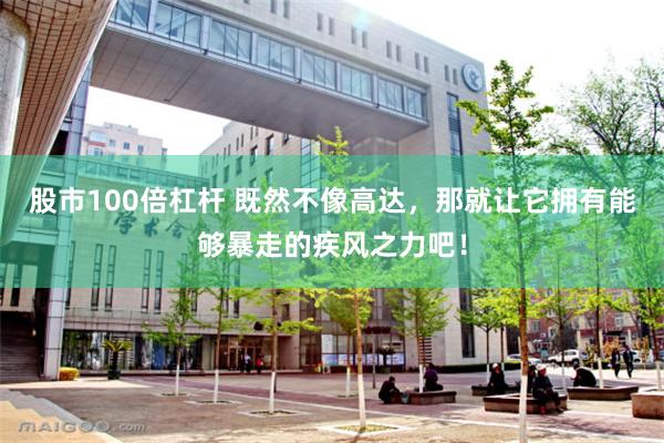 股市100倍杠杆 既然不像高达，那就让它拥有能够暴走的疾风之力吧！