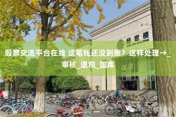 股票交流平台在线 这笔钱还没到账？这样处理→_审核_退税_国库
